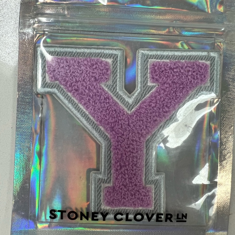 Stony clover lane varsity Y color, grape in sealed packaging